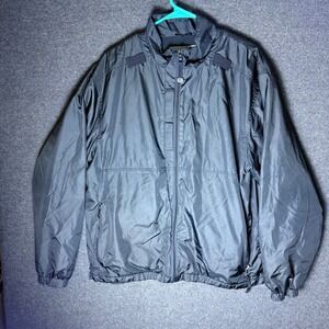 5.11 Tactical Mens Full Zip Windbreaker Jacket Black Packable Rain Wind Resist